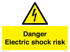 Danger Electric shock risk
